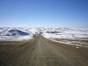 Wir treffen auch mal auf Schnee