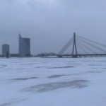 Zugefrorene Daugava