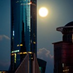 Pudong unter Vollmond