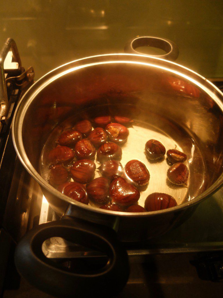 boiling the chestnuts