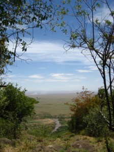 Aussicht von unserer Terasse in die Mara.
