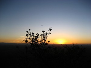 Sonnenaufgang von unserem Camp aus.