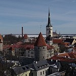 Tallinns wunderschöne Altstadt aus der Vogelperspektive