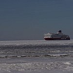 Ein Schiff auf der Ostsee