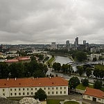 Ein Panorama von Vilnius bei schlechtem Wetter