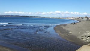 Flussmündung in den Pazifik