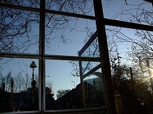 Blick aus dem Café in Berlin Kreuzberg