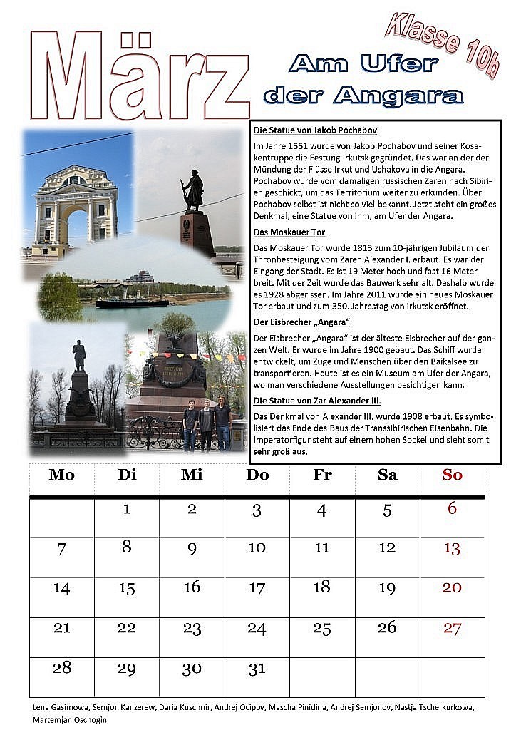 Kalender März 10b Am Ufer der Angara