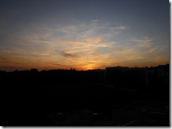 Sonnenuntergang vom Balkon aus