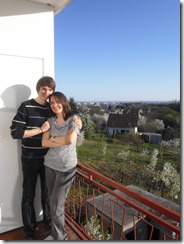 Vorzeigebild auf dem sonnigen südwest Balkon